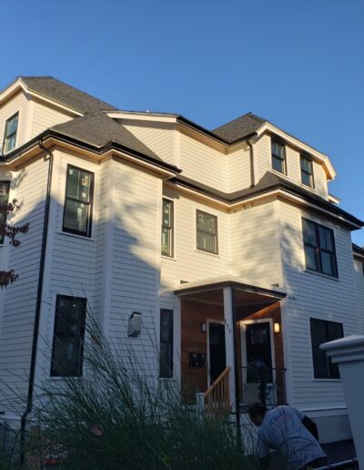 Copper gutter system installed in Malden MA